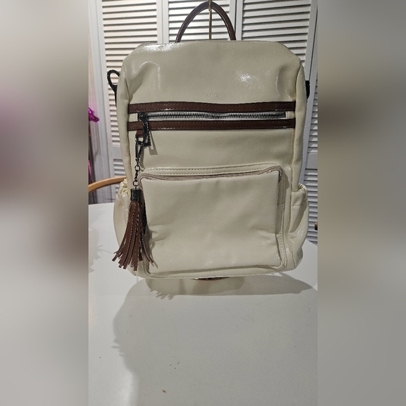 CLUCHI Greene Leather BackpackPurse For Commuting | Oil Wax In Cream/brown. NWOT - Picture 7 of 14